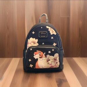 2022 Loungefly Disney Aladdin Rajah Floral Mini Backpack BoxLunch Exclusive